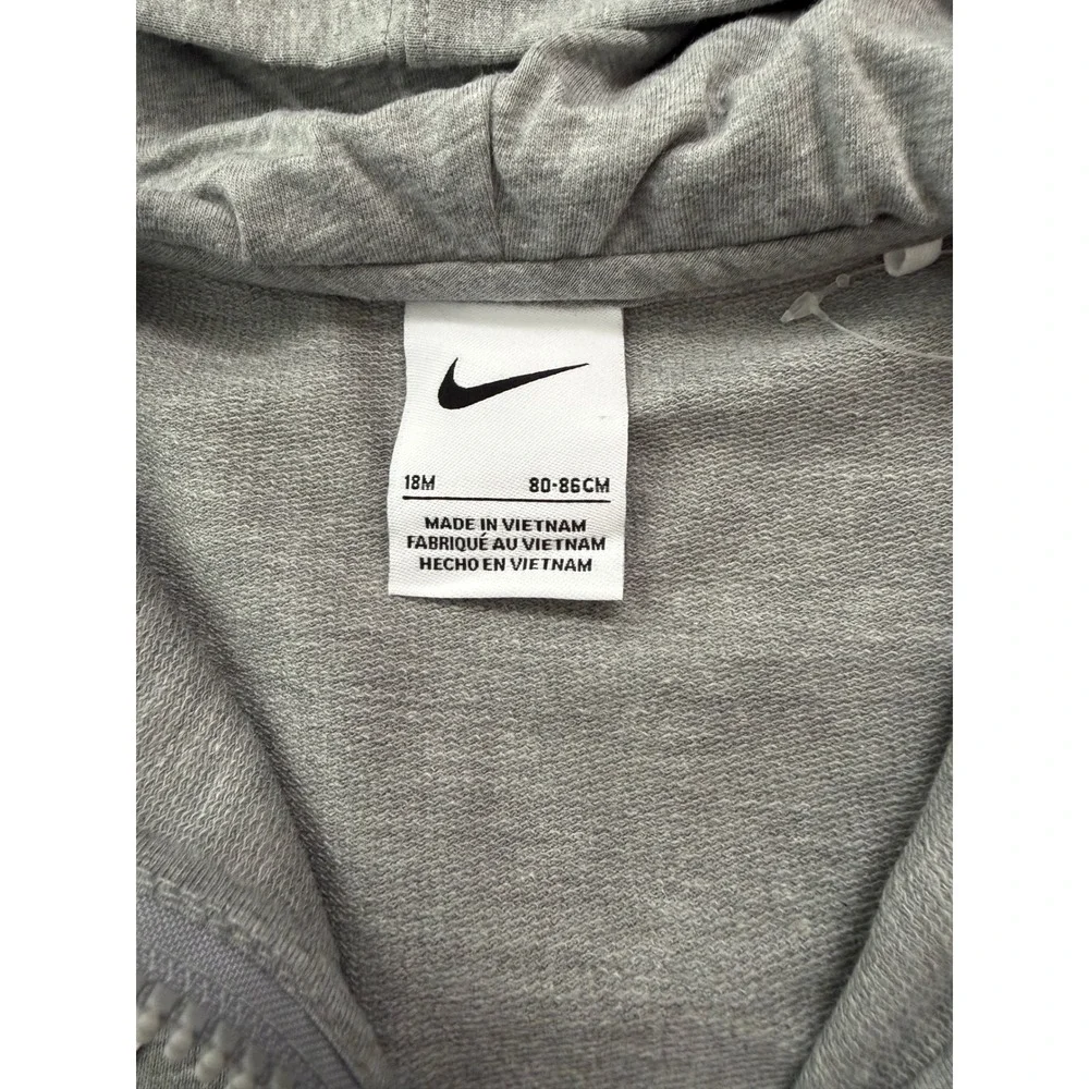 Nike 3-Piece Set Baby 18M Hoodie Joggers Bodysuit Grey White 66L940-042
